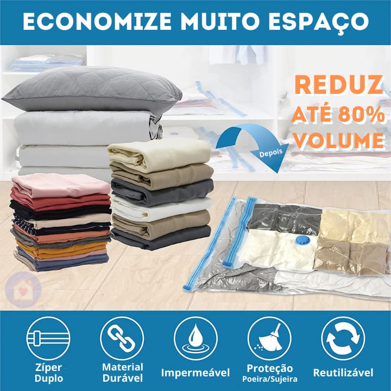 Organizador de roupa a Vácuo