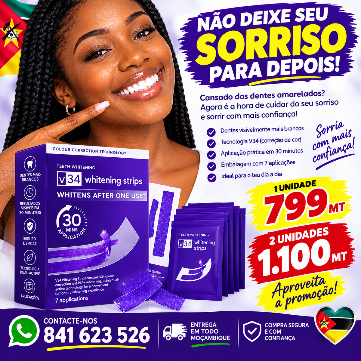 FITA CLAREADORA DE DENTES